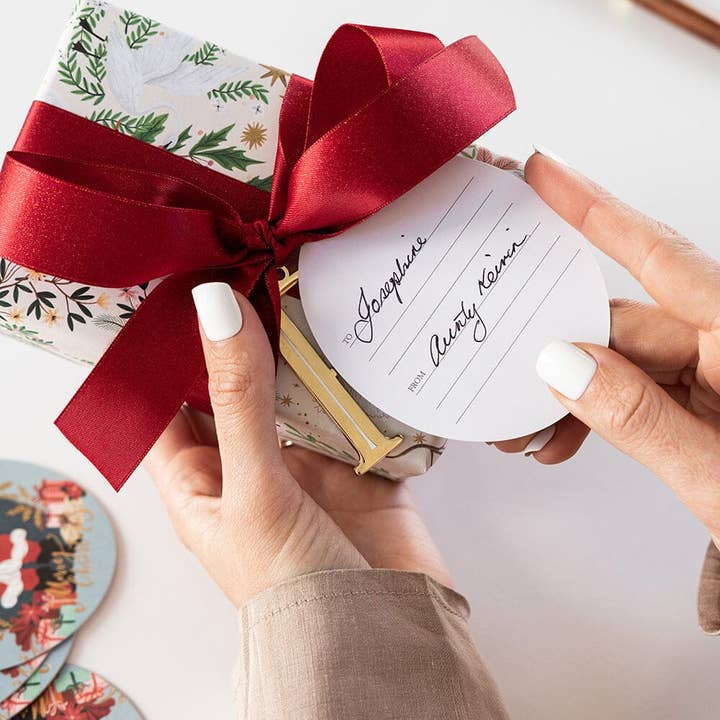 Bespoke Letterpress - Wholesale Gift tag - 6pk Christmas Gift Tags "Jolly Santa"5