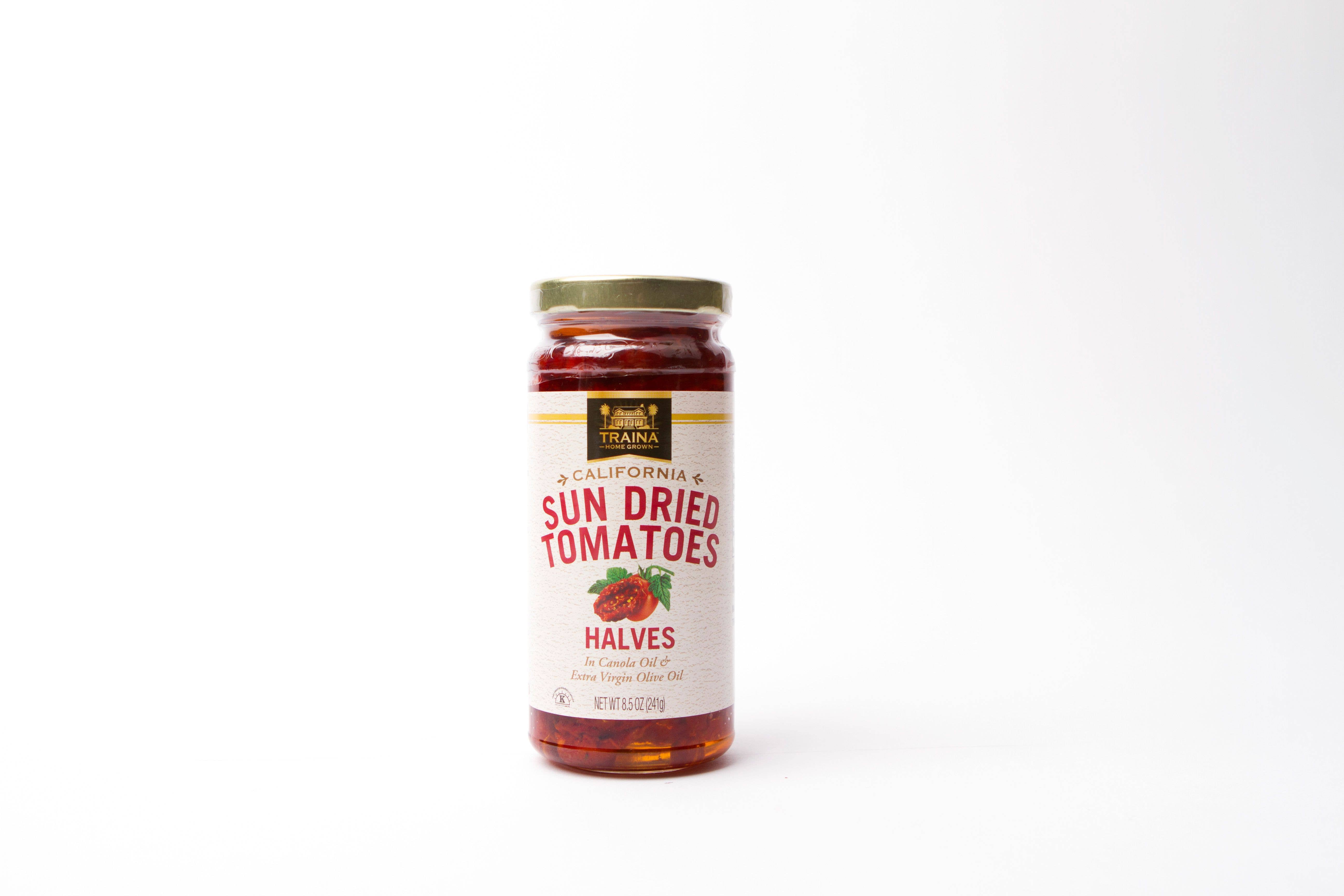 Traina Home Grown - Wholesale Dried/Dehydrated Vegetables - 12 pack of Sun Dried Tomatoes in Oil Halves 8.5 oz