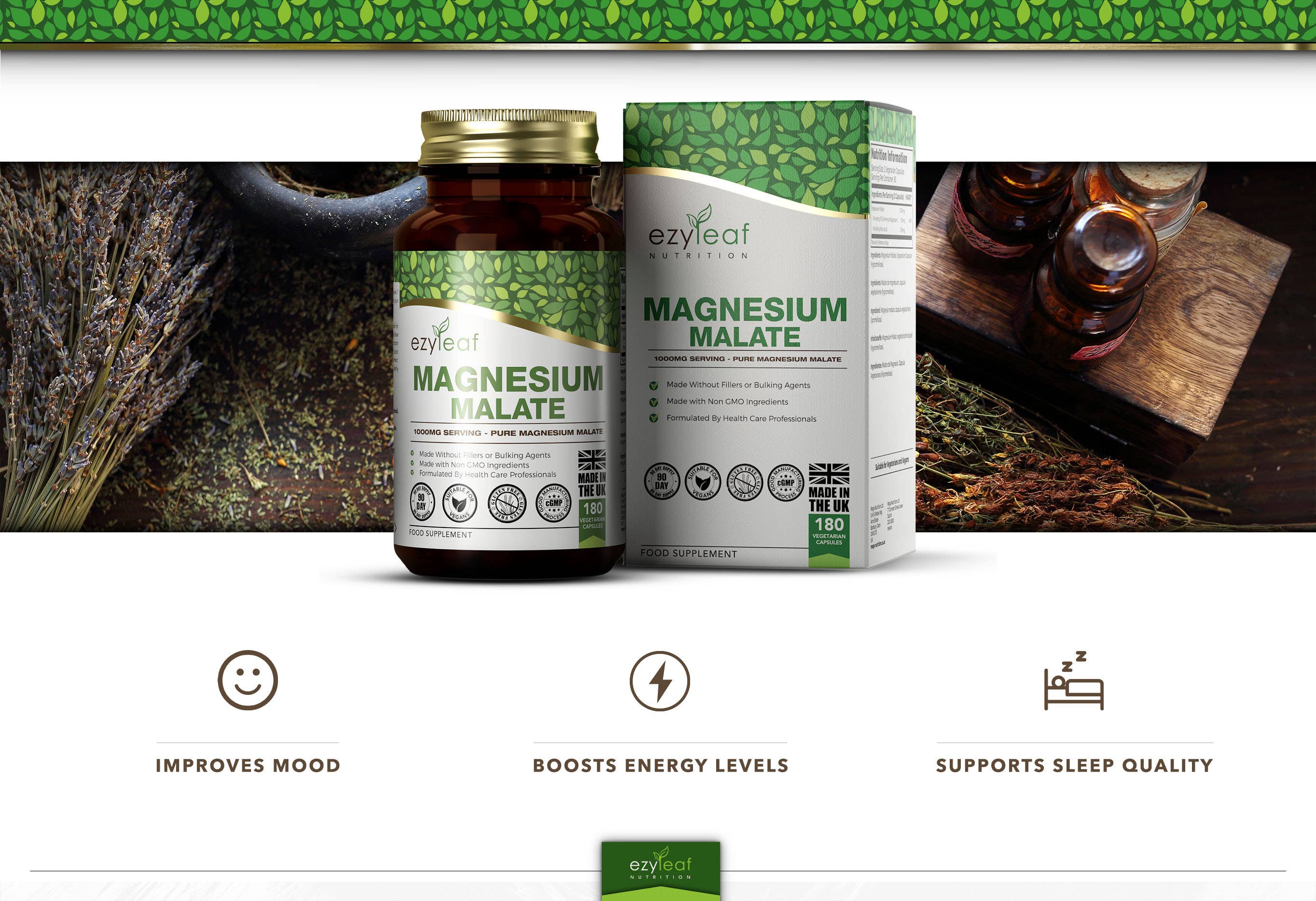 Focus Supplements - Wholesale Oral supplement/vitamin - Magnesium Malate 500g 180 Vegan Capsules4