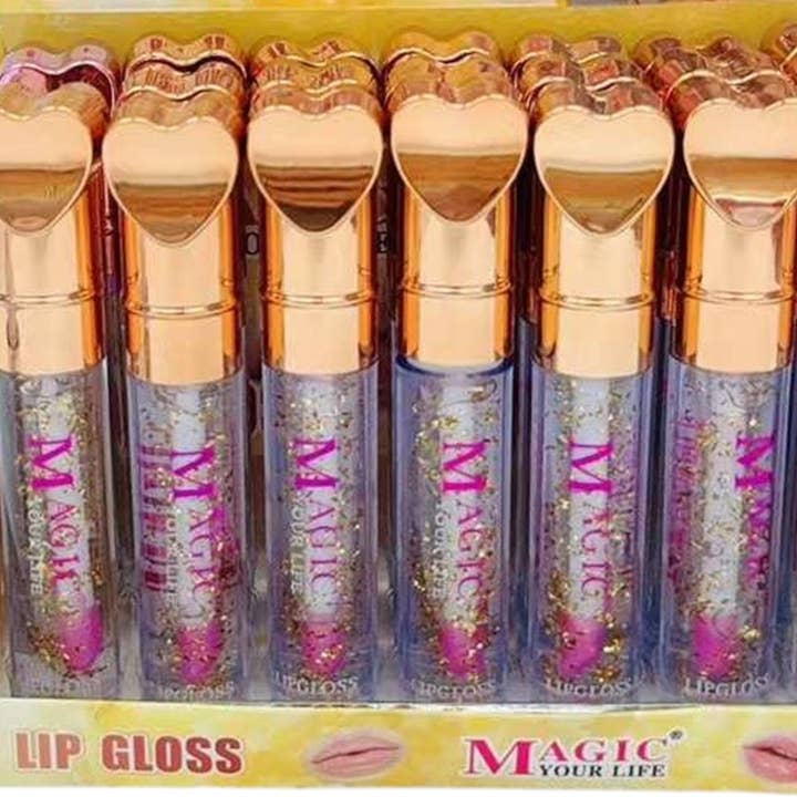 ASSORTED Magic Your Life Heart Lip Gloss LC197. (24PC) for wholesale on Faire11