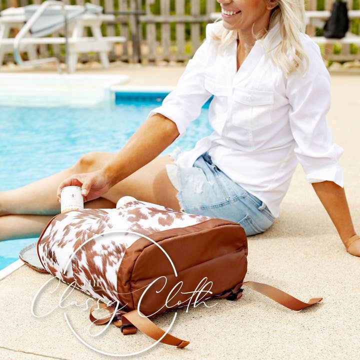 The Classy Cloth WS - Wholesale Cooler/Cooler Bag - Cooler Backpack - Brown Cow ETA FEB 245