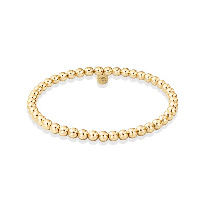 Classic 4MM | Gold Filled Beaded Bracelet for wholesale by bara boheme