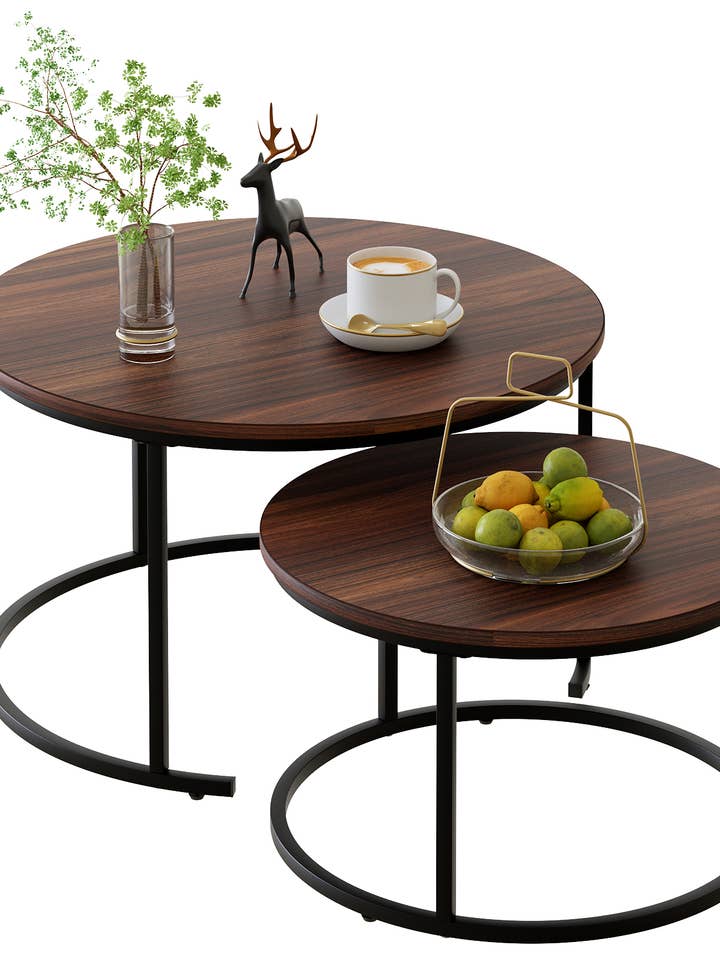 31.5X17.5 & 23.5X13.5 2-PC SET OF COFFEE TABLE IN BROWN for wholesale by Three Star IM/EX Inc.