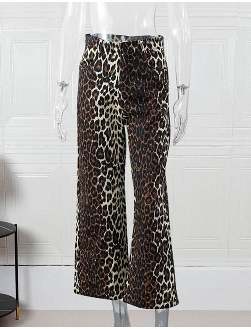 Leopard Print Wide Leg Pants for wholesale on Faire0