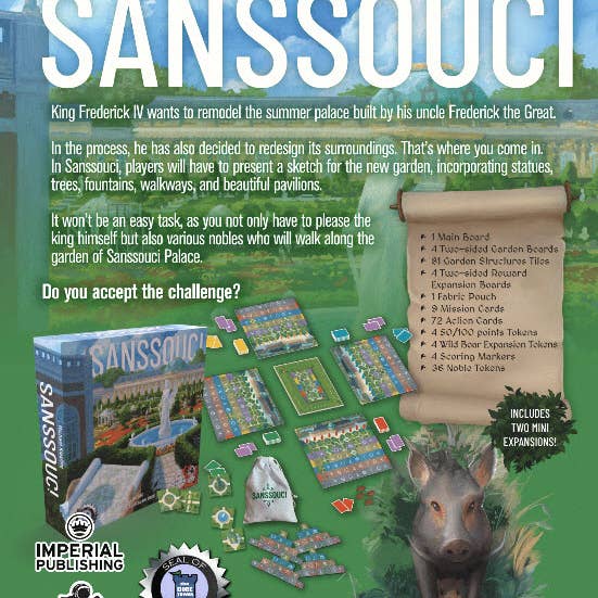 Mayday Games - Wholesale Board Game - Sanssouci 2-4 Player Board Game by Michael Kiesling