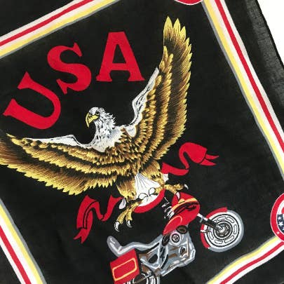 Magnifique Hearts - Vente Bandana – unisexe - Dernier acte : Bandana pour motards USA American Eagle Scarf Cotton1