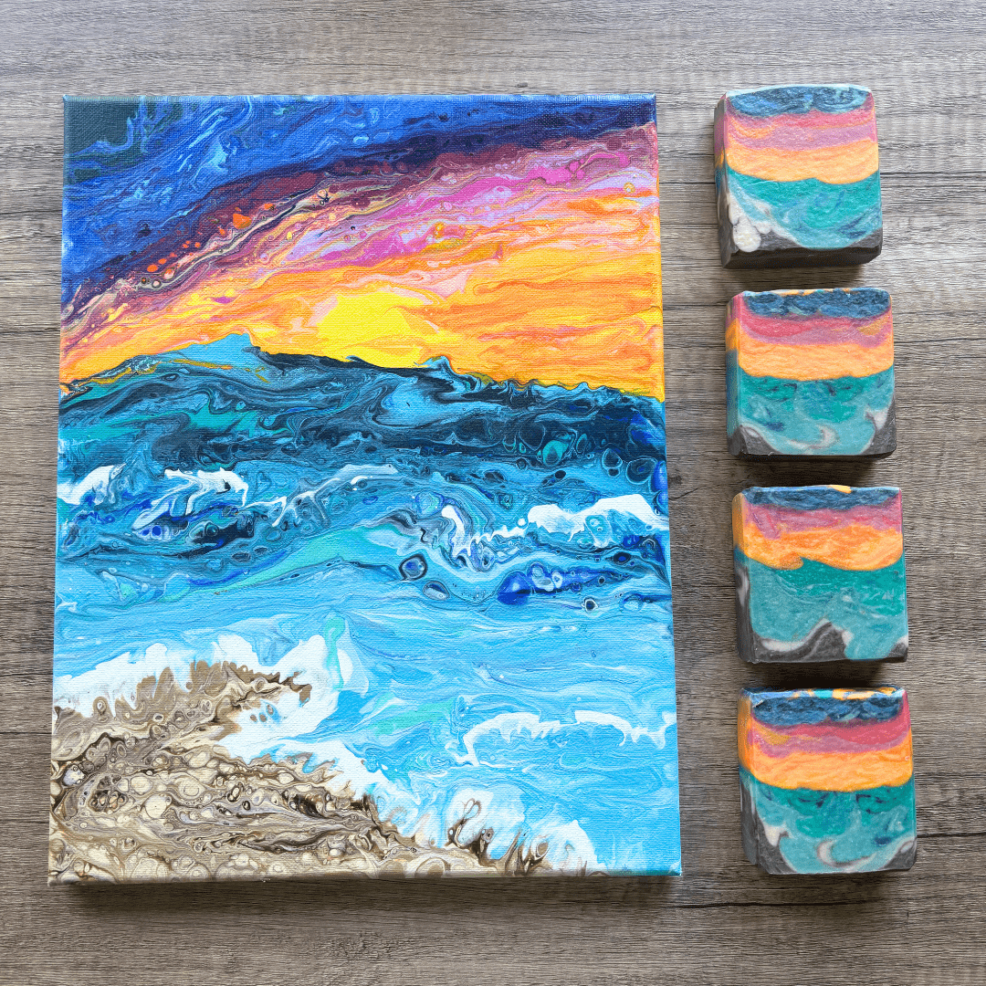 Preserving My Sanity Goat Milk Soap - Wholesale Bar Soap - Candy Sunset Goat Milk Soap | Beach Themed Artisan Soap3