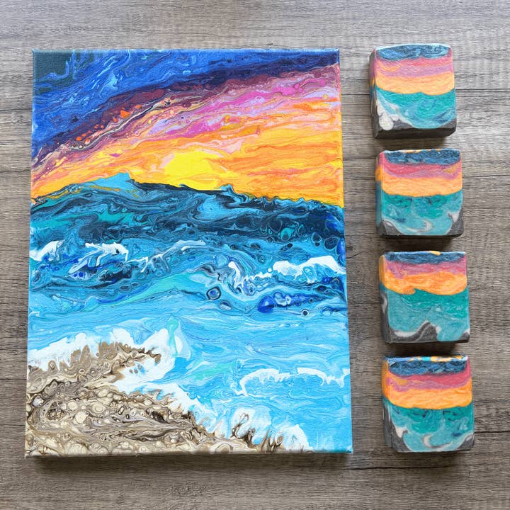 Preserving My Sanity Goat Milk Soap - Wholesale Bar Soap - Candy Sunset Goat Milk Soap | Beach Themed Artisan Soap3