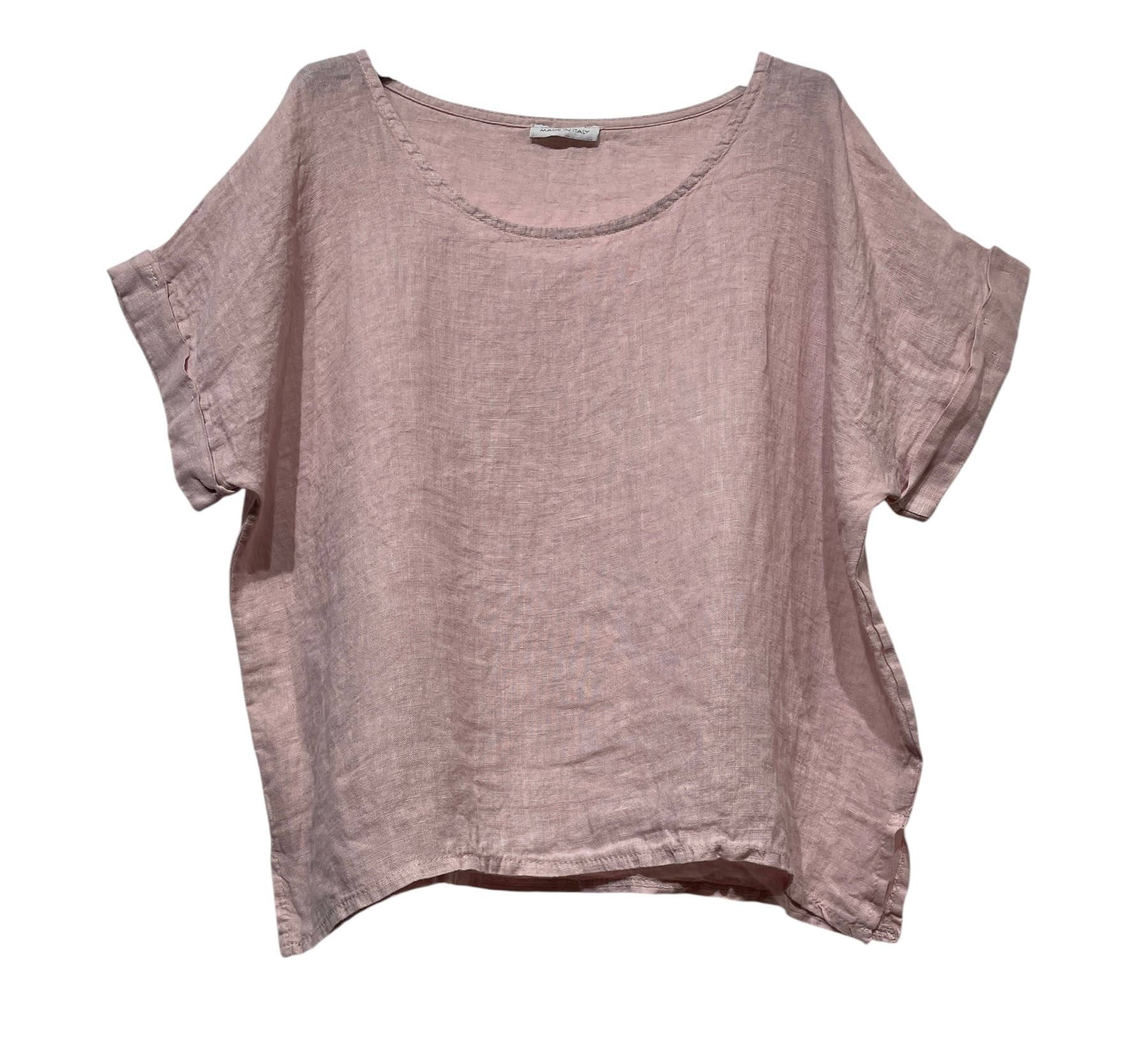 LINEN & COTTON HOUSE – T-shirt – Mulher por atacado – TOP UNI EM LIN 0133217