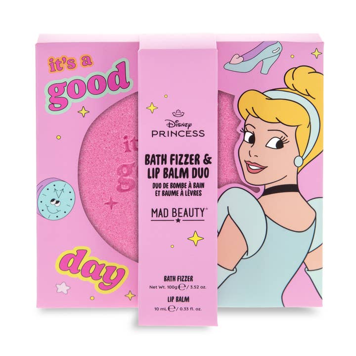 Princess Express Yourself Fizzer & Lip Balm - Cinderella for wholesale by Mad Beauty USA LLC