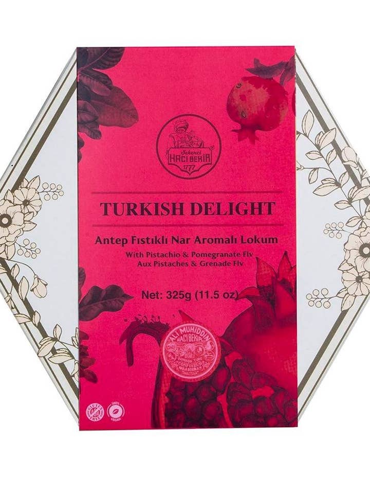 Haci Bekir Eksklusiv tyrkisk glæde med pistacie og pome for engroshandel hos Aladdin