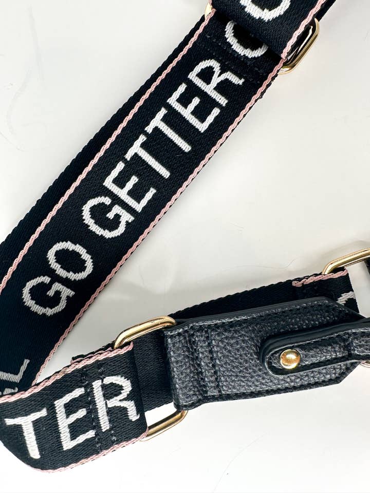 Canvas Crossbody Branded Strap- Special Bonus Strap (black) for wholesale by Go Getter Girl Company