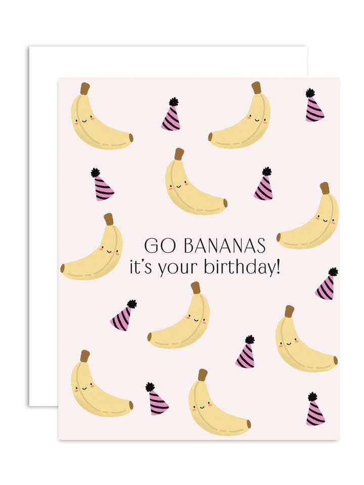 Go Bananas - Birthday Greeting Card for wholesale by peach & paperie