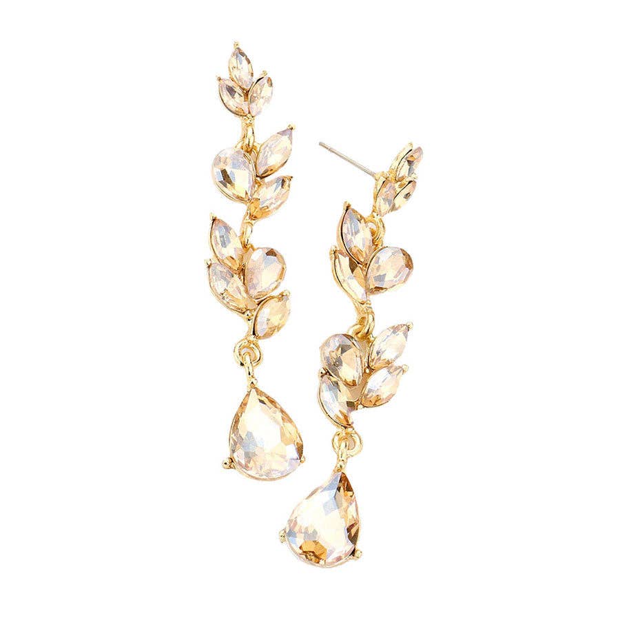 Pearl and Rox - Vendita all'ingrosso Orecchini pendenti - Orecchini da sera pendenti con pietra marquise a goccia4