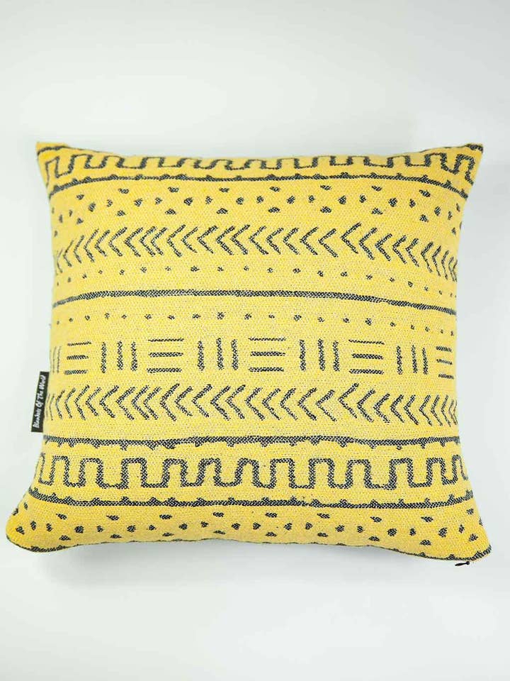 Kissen Zulu Senf für den Großhandel von Blankets Of The World