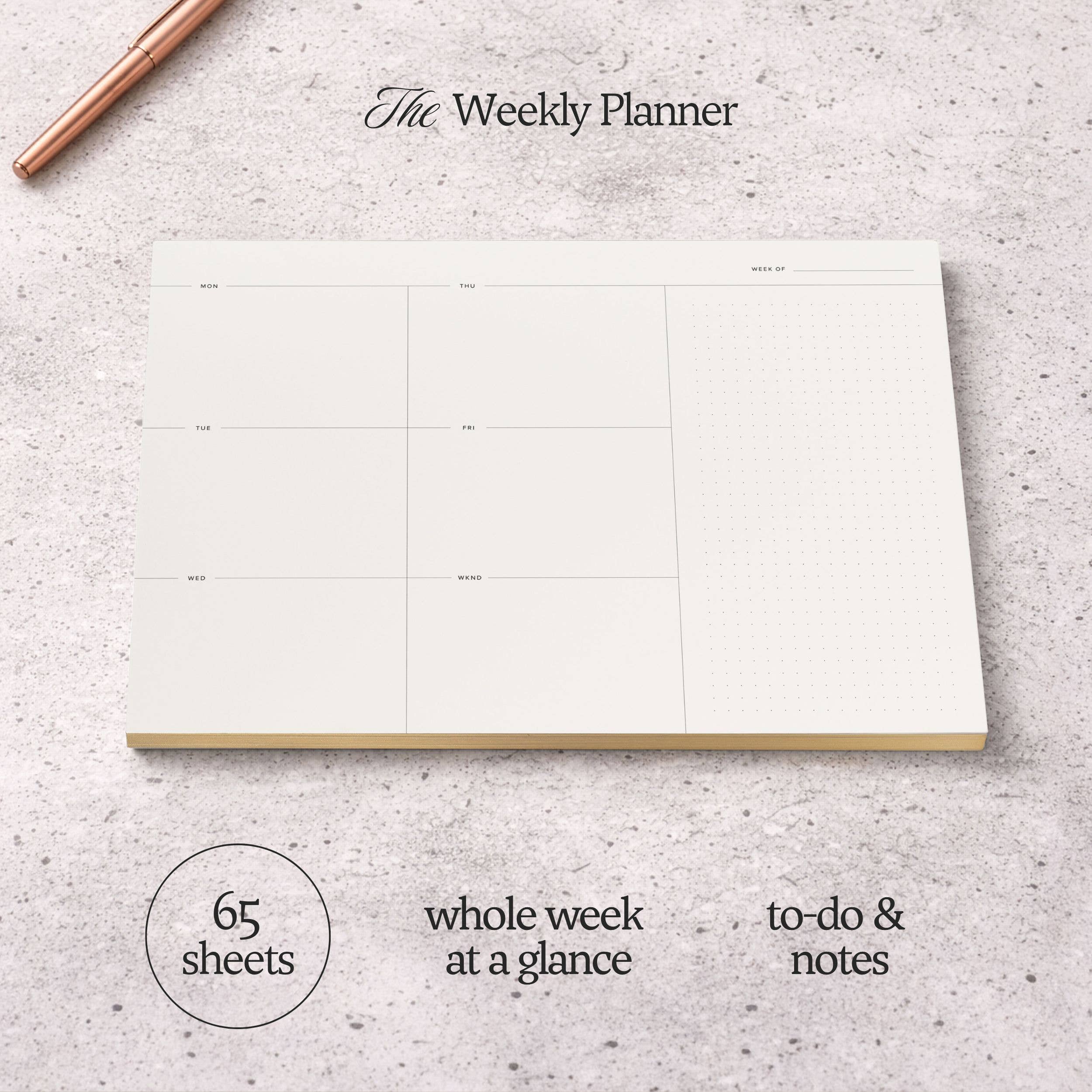 Kunitsa Co - Wholesale Notepad - Weekly Planner Pad2