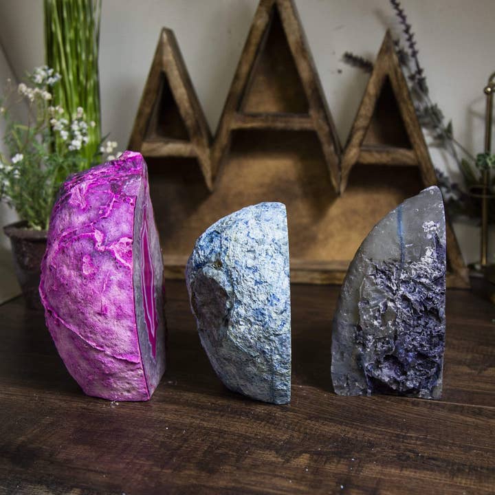 Rock Paradise - Wholesale Accent/Desk Lamp - Agate Geode Cut Base Crystal Lamp