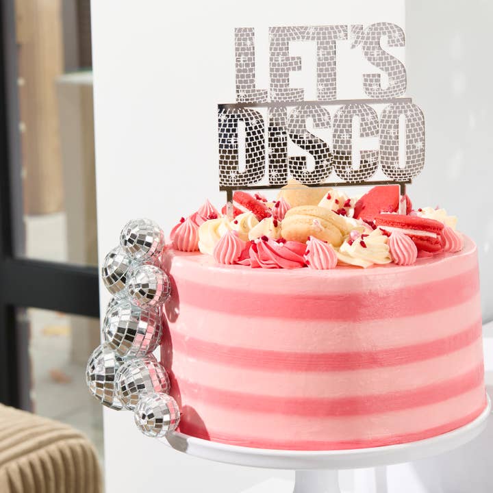 Hootyballoo by Club Green - Wholesale Cake/Cupcake Topper - Disco Ball Food Decorations - Pack of 8