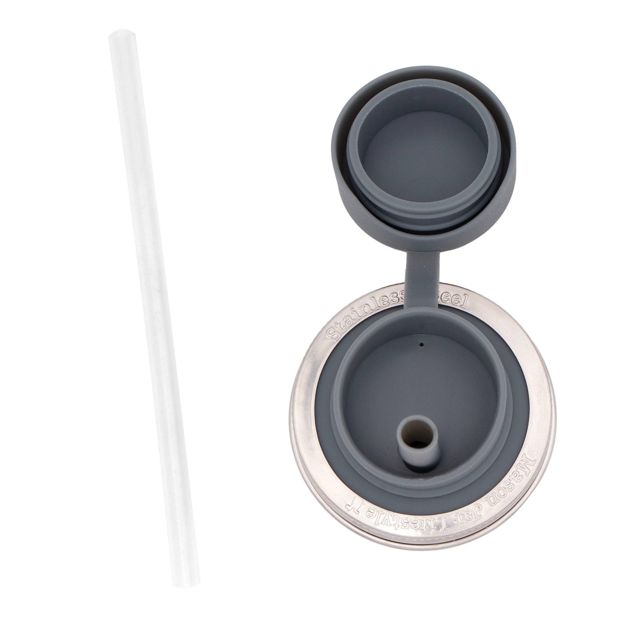 Mason Jar Lifestyle - Wholesale Drink Lids - Pop-Up Sippy Straw Leak Resistant Lids for Regular Mouth Mason Jars10