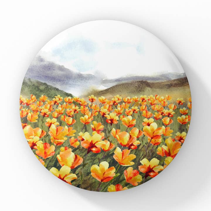 Wildblumenfeld Ansteckbutton, Wildblumen Schlüsselanhänger, Magnet für den Großhandel von NatureCuts