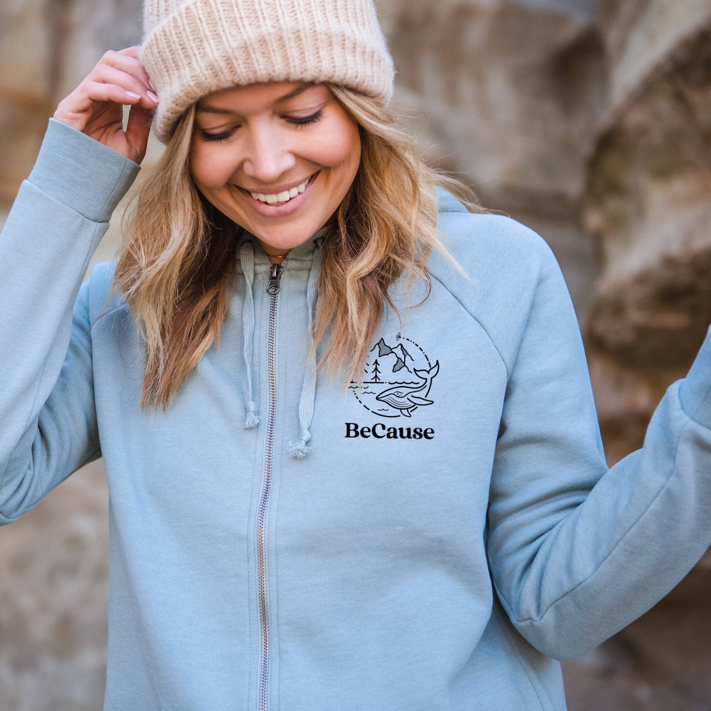 Because Tees - Wholesale Hoodie - Women's - Find Me Under the Stars - Women's Cali Wave Zip-Up Sweatshirt6
