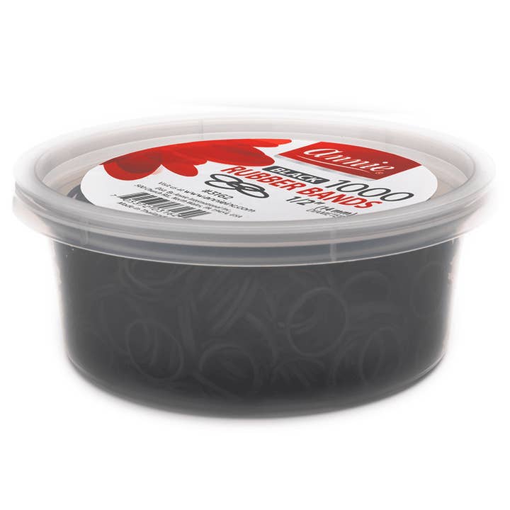 Annie International, Inc. - Wholesale Hair Tie - Annie Rubber Bands 1000Ct Black
