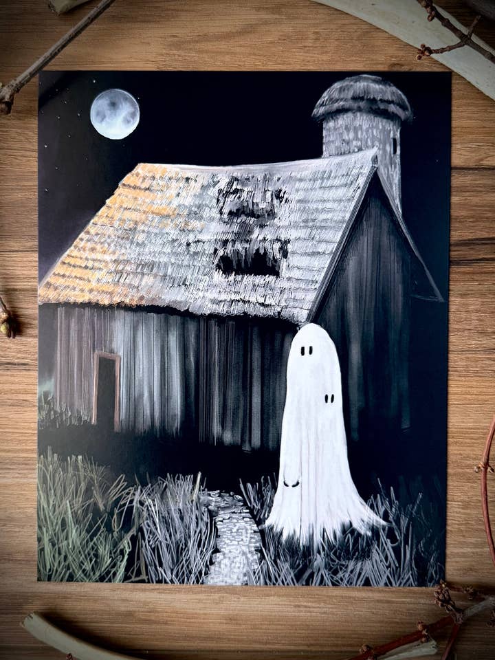 Impression d'art de grange hantée pour la vente par Signum Somnia