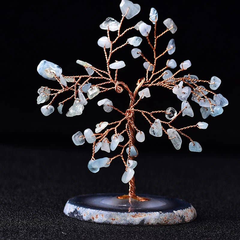 BRECK + FOX - Wholesale Decorative Tabletop Object - Aquamarine Stone Tree4