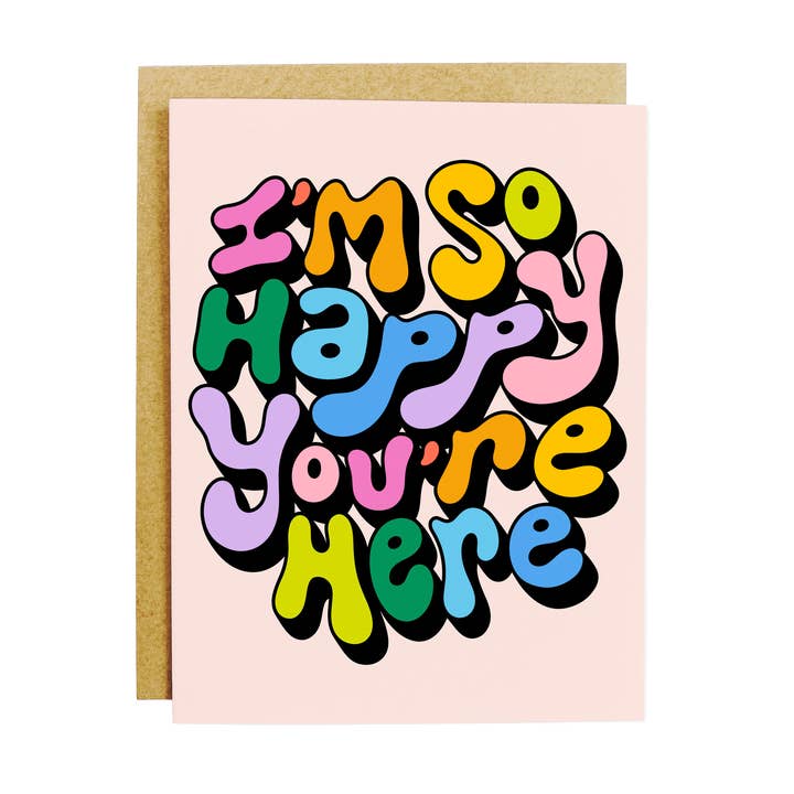 Tarjeta Happy You're Here para venta al por mayor de KANDS.CO