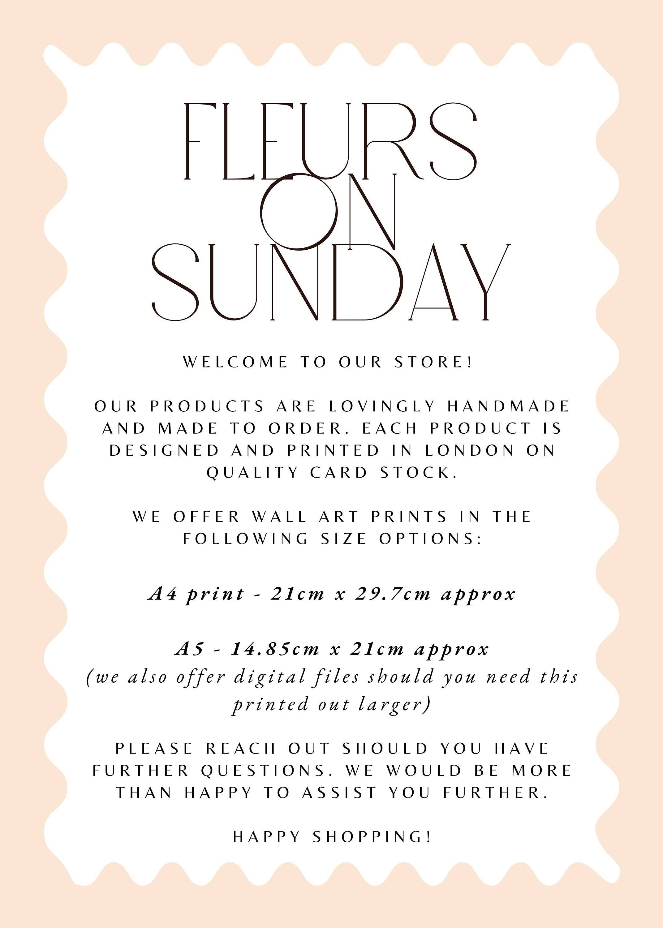 Fleurs on Sunday – wholesale Art print – You're So Golden Wall Art | HS Inspired Posters3