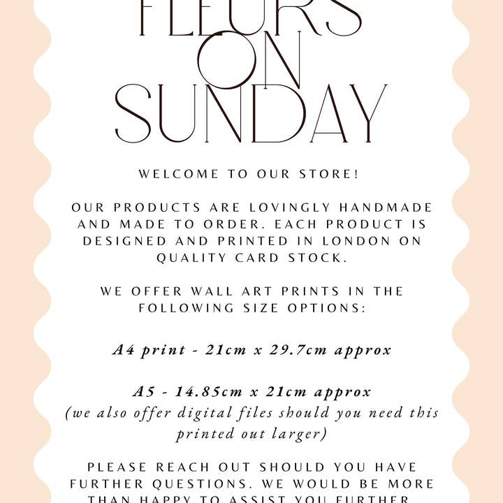 Fleurs on Sunday – wholesale Art print – You're So Golden Wall Art | HS Inspired Posters3