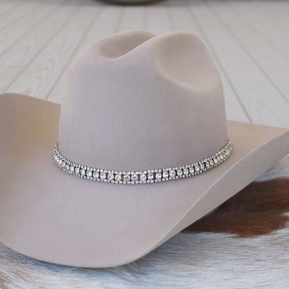 Willow Lane Hat Co. - Vente Accessoire pour chapeau – femme - Bandeau de chapeau à strass Bling - The Monroe3