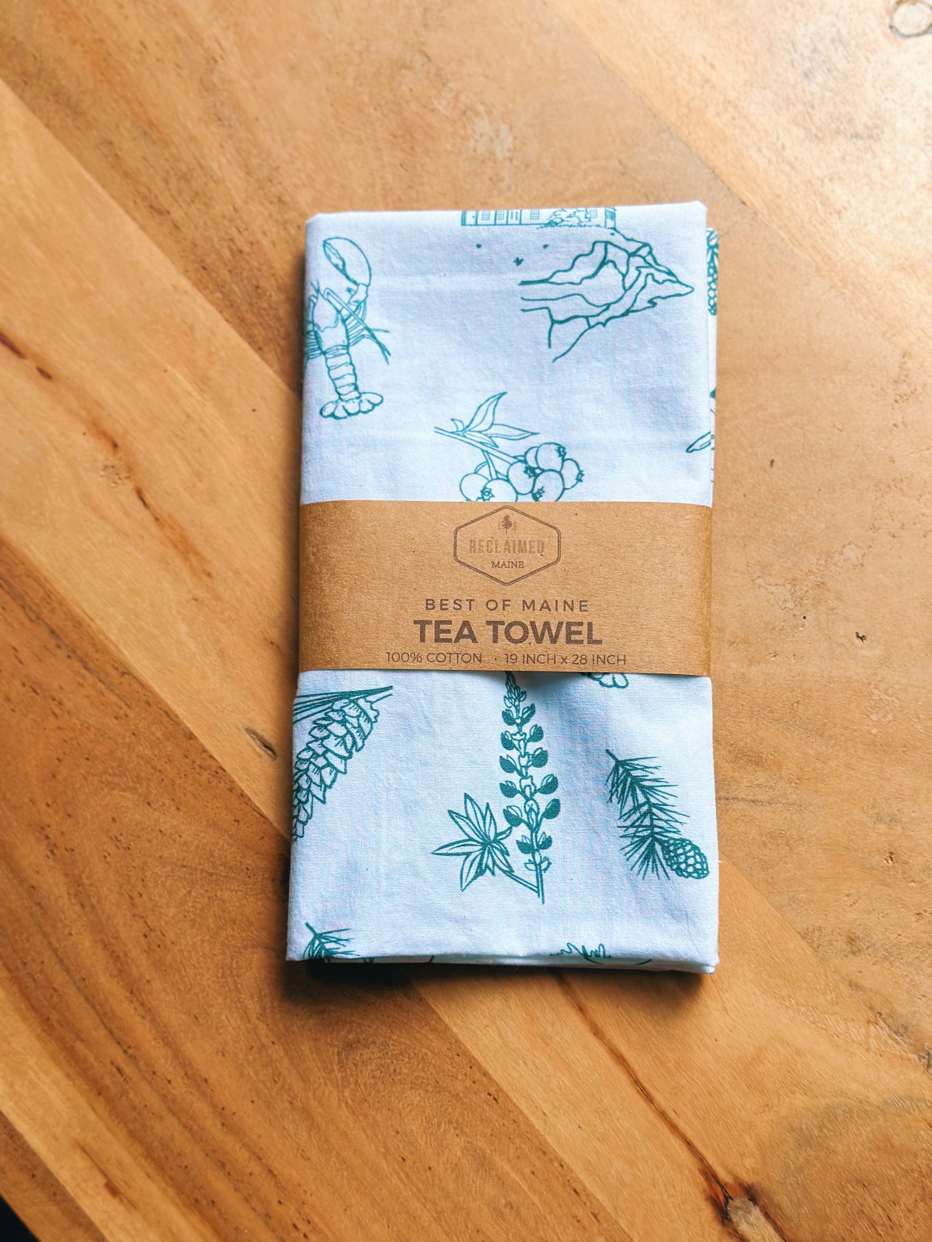 Reclaimed Maine Co. - Wholesale Tea Towel - Best of Maine Tea Towel | Maine Kitchen Towels3