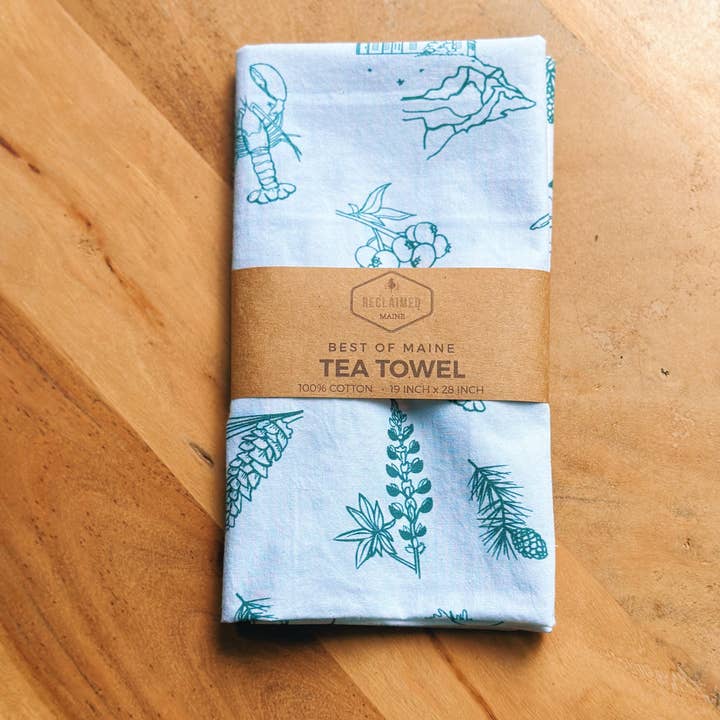 Reclaimed Maine Co. - Wholesale Tea Towel - Best of Maine Tea Towel | Maine Kitchen Towels3