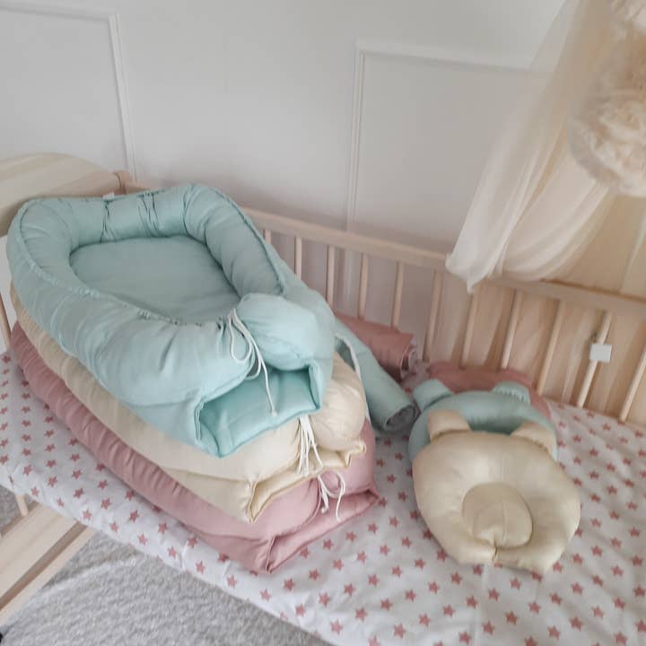 Allbright Kids – Berço - Bebé por atacado – Ninho para Bebé Recém-Nascido. Ninho de Algodão + Almofada17