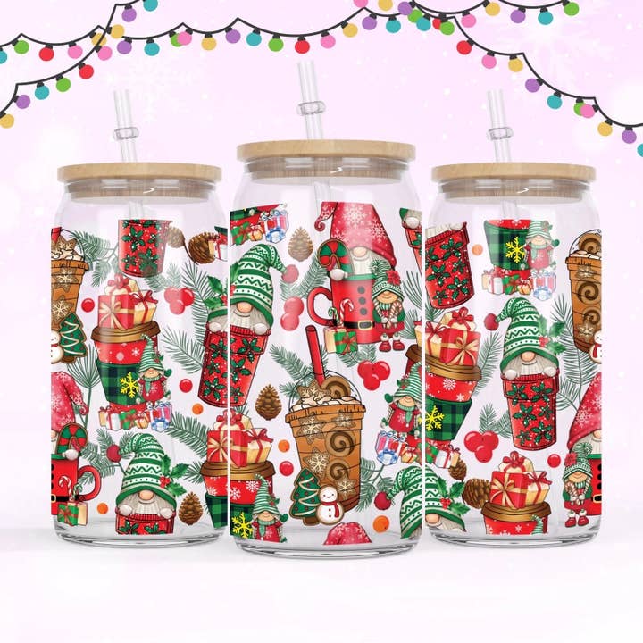 Transfert de sublimation de gnome de Noël pour tasses pour la vente par Hatch & Hug