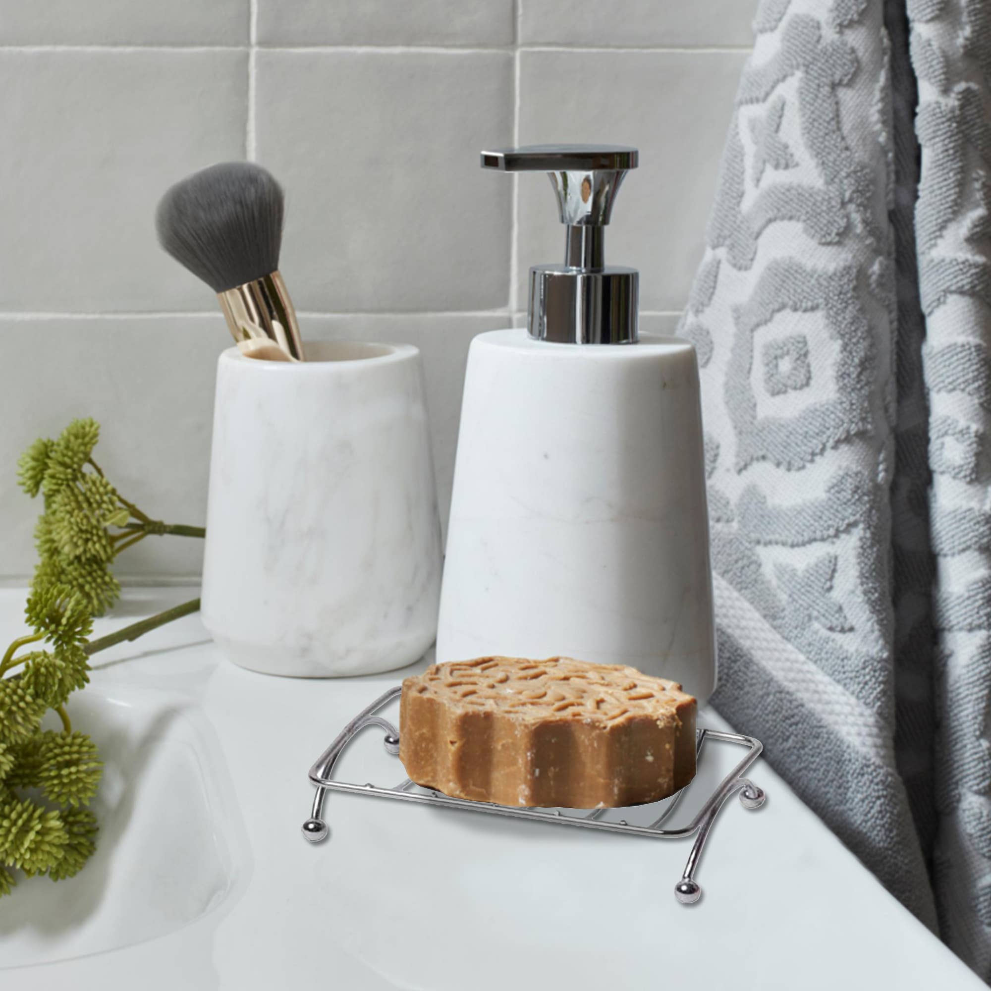 Evideco French Home Goods - Wholesale Bath Soap Dish - Self-Draining Metal Wire Soap Dish Holder2