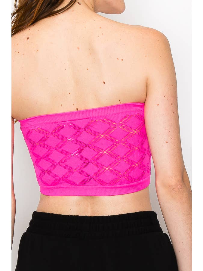 ANWND - Wholesale Bustier - Women's - 52387-BANDEAU TOP WITH DIAMOND HOLE DETAIL16