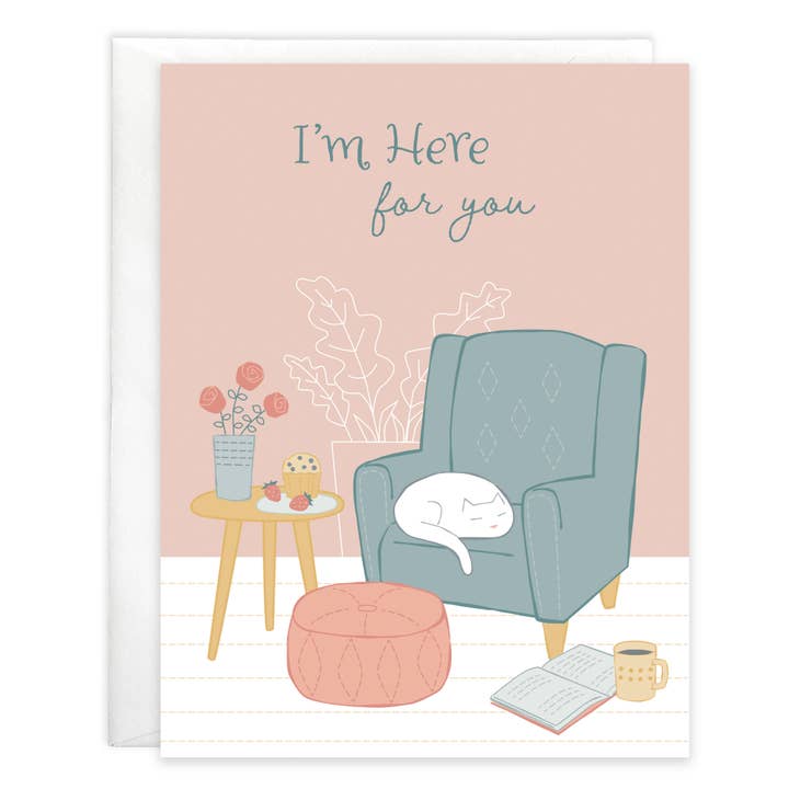 Thinking of You Greeting Card - Cozy Chair for wholesale by GINA B DESIGNS