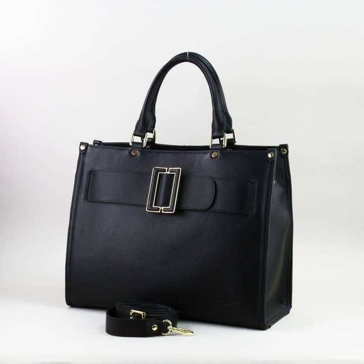 Frederic T. - Wholesale Top Handle Bag - Women's - 583079 Black - Leather handbag1