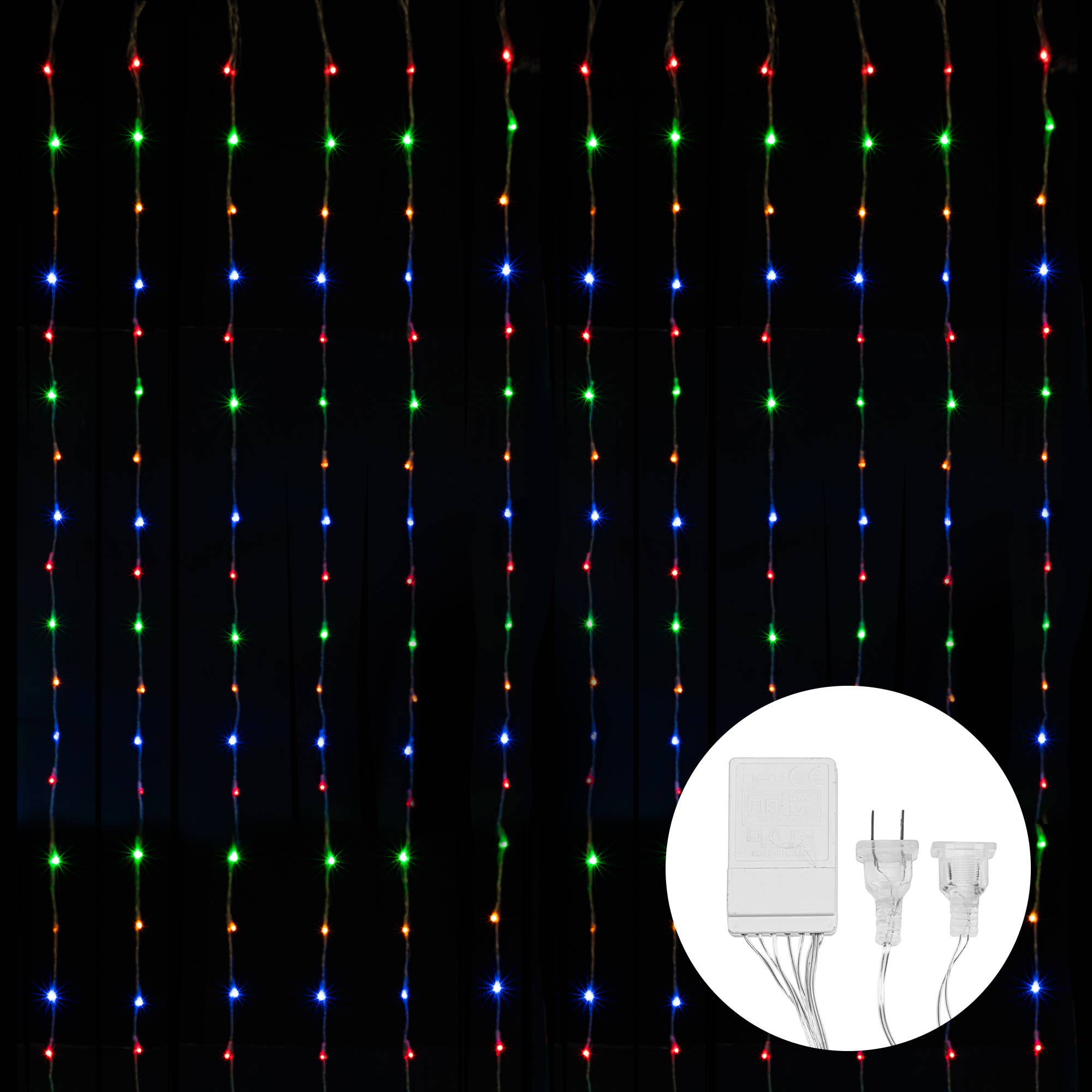 LED Waterfall Lights 600LED lights 12ft x 8ft - Multicolor for wholesale on Faire0
