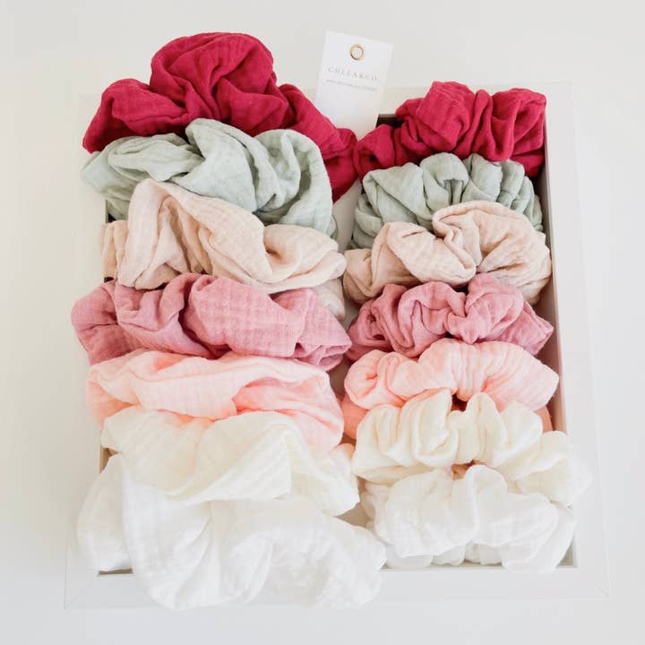 Chouchous en mousseline Maman & Petit Bout pour la vente par Chlea & Co.