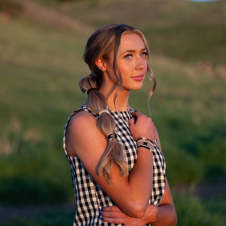 K'lani hair tie bracelets - Wholesale Jewelry Set - "Unity" Interlocking Charm Hair Tie Bracelet3