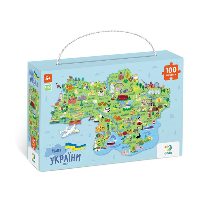 DoDo Brand - Venta al por mayor Puzle - Niños - Rompecabezas clásico de cartón con mapa de Ucrania, 100 unidades 5