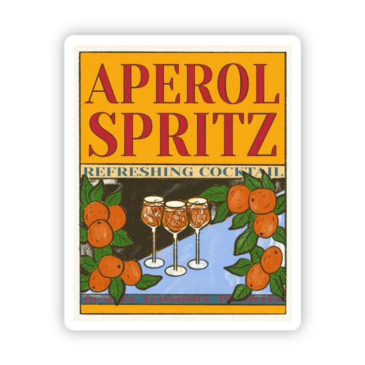 Big Moods - Wholesale Sticker - "Aperol Spritz" Vintage Poster Sticker1