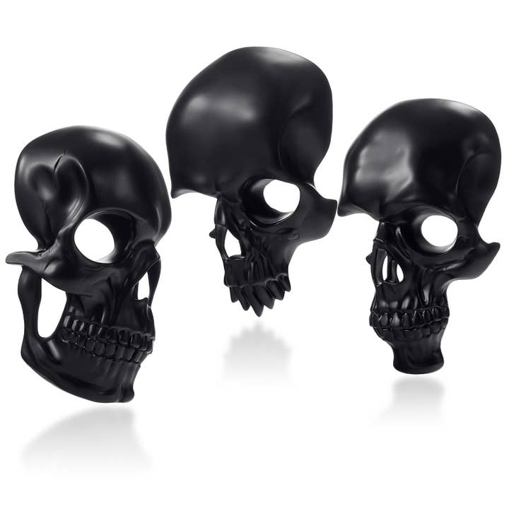 The Wine Savant / Khen Glassware - Wholesale Wall Accent - Skull Faces Wall & Home Decor Set | Set of 3, Halloween Fall
