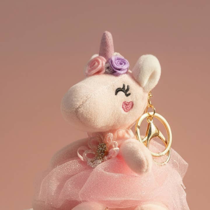 Arya Jewellery Wholesale - Wholesale Keychain – Women's - Ballerina Unicorn Key Ring & Bag Charm