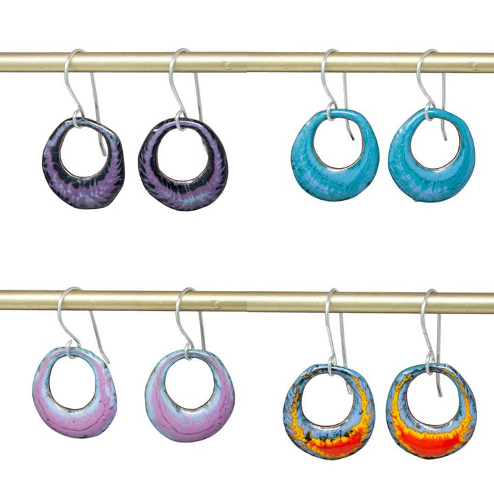 Rising Jewelry - Wholesale Dangle Earrings - Batik earrings- small. Enameled Jewelry7