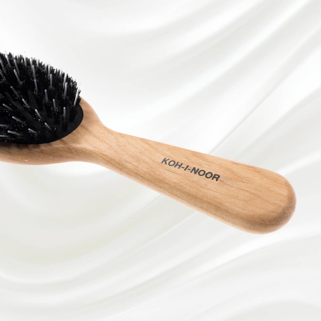Koh-I-Noor - Vente Peigne/brosse à cheveux - Brosse pneumatique Legno avec poils de sanglier et picots en nylon, grande2