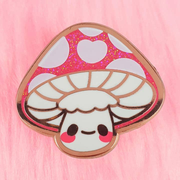 Amanita Mushroom Enamel Pin for wholesale by PINSTACHIIO